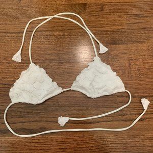 Victoria's Secret White String Bikini Top